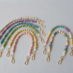 Fashion Acrylic Beaded Bag Strap Candy Color Replacement Handbag Shoulder Chain Phone Hanging Cord Ornament For Women