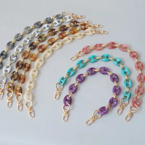 Retro Acrylic Bag Strap Resin Anchor Link Chain Accessories Women Crossbody Bag Replacement Handle Phone Lanyard Decoration