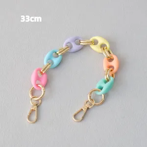 Cadena de resina colorida de 33cm tipo nariz de cerdo para móviles y bolsos de mano