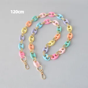Cadena de resina colorida de 120cm estilo caramelo para bolsos o teléfonos