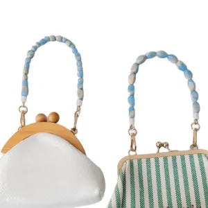 Elegante catena per manico in perle di acrilico marmorizzate per borse di lusso