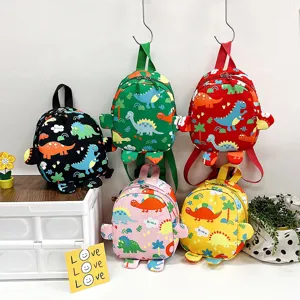 Kids Cartoon Dinosaur Backpack Oxford Cloth Waterproof School Bag For Toddlers Kindergarten Boys Girls Daily Travel Backpack