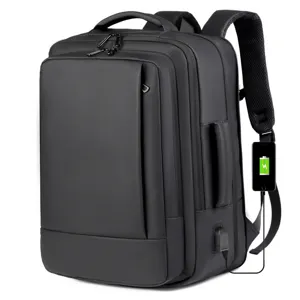 Zakelijke Laptop Rugzak Voor Heren Grote Capaciteit Waterdicht Uitbreidbaar Reis Rugzak Met USB Poort Schooltas