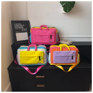 Borsa da palestra espandibile color-block, borsone da viaggio multifunzionale per fitness e yoga.