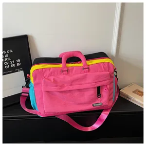 Borsa da viaggio fitness multicolore espandibile elegante borsone sportivo per donna e uomo
