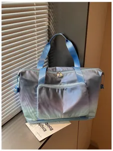 Sac de voyage dégradé pour femme, grande capacité étanche pour sport fitness yoga.