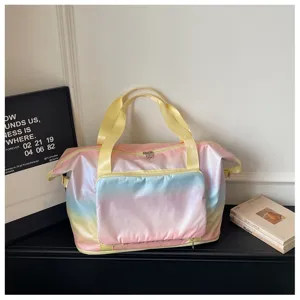 Grand sac de voyage dégradé pour femme sac de sport fitness yoga fourre-tout tendance