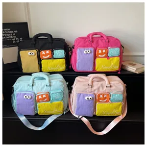 Bolsa de viaje colorida para mujer, gran capacidad, bolso de mano y bolsa de almacenaje.