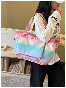 Sac de voyage de sport dégradé pour femmes, grande capacité sac de sport pour yoga.