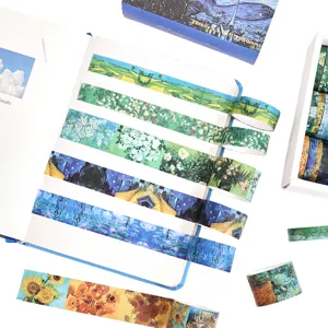 Kit de rubans adhésifs Washi peinture à l'huile Van Gogh, rubans décoratifs pour carnet.