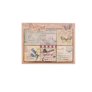 Set de pegatinas de scrapbooking vintage caja papel decorativo para papeleria DIY