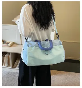 Detalles de la bolsa de viaje grande con separación húmedo seco para gimnasio.