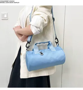 Κυλινδρική αθλητική τσάντα από ύφασμα Oxford casual γιόγκα γυμναστήριο ταξιδιού αποσκευή