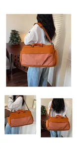 Expandable travel duffel bag large capacity gym bag for women short trip flight carry on