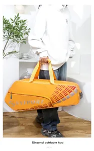 Lightweight large capacity badminton racket bag waterproof outdoor sports shoulder tote bag