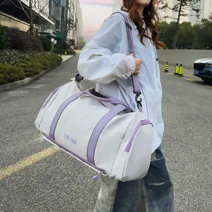 Large capacity sports gym duffel bag for travel, fitness, outdoor and swimming storage.