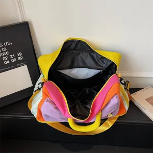 Borsa da viaggio per fitness espandibile e colorata con scomparti multipli per lo sport.