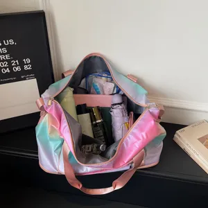 Sac de voyage dégradé grande capacité sac de sport pour femmes fitness et yoga training.