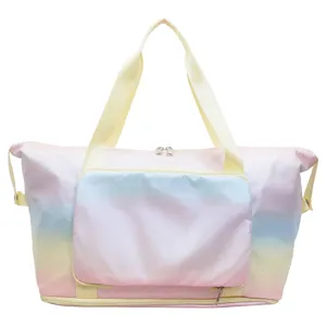 Sac de voyage degrade pastel pour femme, grand sac de sport et de fitness pour yoga.