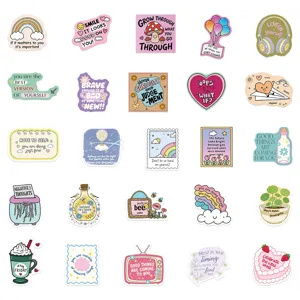 50pcs positive affirmation waterproof aesthetic quote stickers for journaling phone cases water bottles