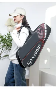 Lightweight badminton racket bag large capacity shoulder tennis bag outdoor sports storage