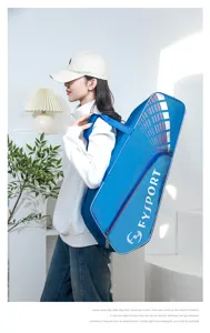 Lightweight badminton racket bag with large capacity, durable single shoulder design for sports.