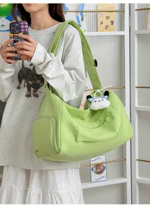 Large capacity travel shoulder bag lightweight yoga gym bag for women casual messenger bag