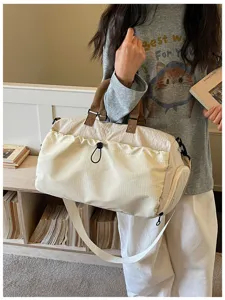 Bolso de viaje grande para mujer, bolsa de deporte ligera con correa para hombro y ocio.