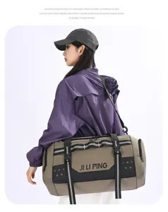 Large capacity travel duffel bag, casual sports fitness gym bag, multi-functional storage.