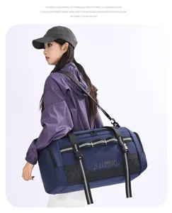 Large capacity travel bag, waterproof fitness gym bag, durable short trip luggage storage bag.