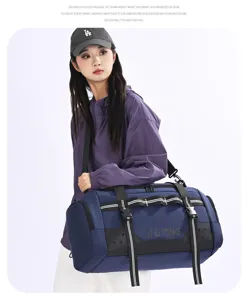Large capacity travel bag, waterproof gym duffel with dry wet separation for sports and short trips.