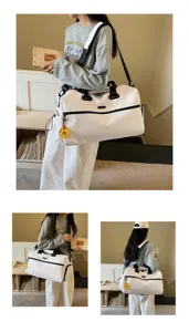 Grand sac de voyage cabine femme, sac de sport imperméable léger avec compartiment chaussures.