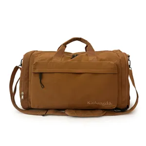 Large capacity travel duffel bag with trolley sleeve, waterproof gym bag for short trips.