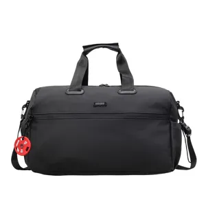 Sac de voyage noir grande capacite sac de sport impermeable sac week-end pour hommes et femmes