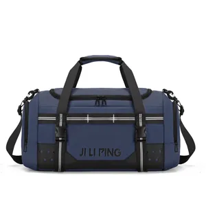 Large capacity blue travel duffel bag for gym sports fitness waterproof weekend bag
