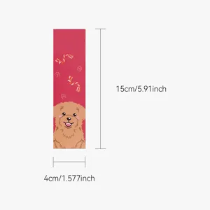 Joli marque-page en papier pour chien de 15x4cm, papeterie de lecture rose pour livres et quotidien.