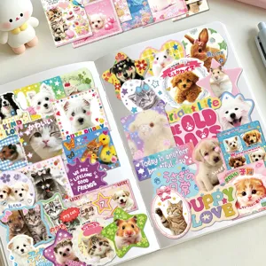 Schattige dierensticker set, Japanse decoratieve stickers voor telefoonhoesje, notebook en briefpapier.