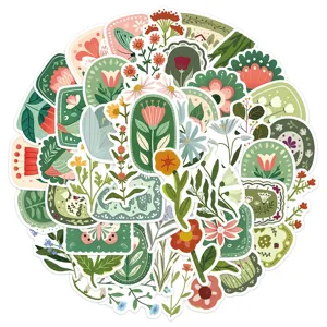 Vintage botanical floral stickers waterproof aesthetic plant sticker pack for DIY decoration