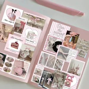 Paquet d'autocollants esthétiques rose ballet pour journal, coque et ordinateur.
