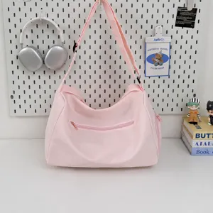 Pink Large Capacity Travel Duffel Bag Casual Shoulder Crossbody Gym Bag for Women