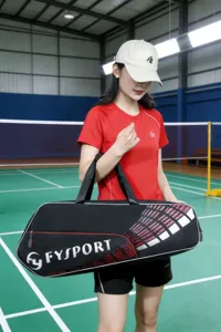 Lightweight badminton racket bag large capacity handheld shoulder sports storage bag