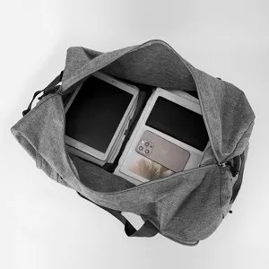 Foldable travel duffel bag with large capacity, perfect for business trips and outdoor sports.