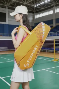 Lightweight badminton bag large capacity shoulder tennis racket bag trendy outdoor sports storage