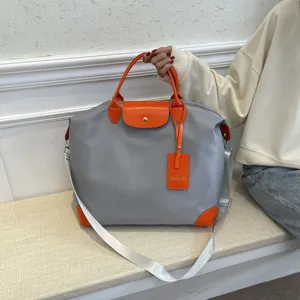 Large Capacity Travel Duffel Bag Waterproof Oxford Cloth Casual Crossbody Shoulder Luggage Bag With Trolley Sleeve