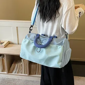 Bolso de viaje de gran capacidad, bolsa deportiva impermeable y ligera con correa de hombro.