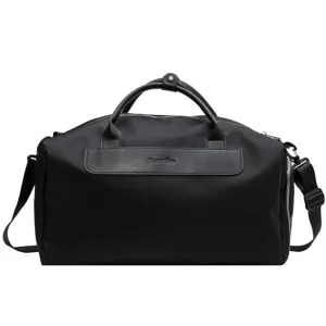 Black travel duffel bag large capacity waterproof fitness bag for short trip sports luggage.