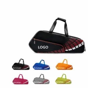Large capacity badminton tennis racket bag portable shoulder sports storage bag multi-color options.