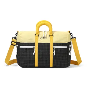 Colorblock travel bag large capacity weekender bag stylish gym duffel bag for sports and trips