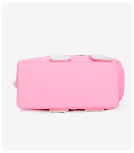 Pink waterproof kids travel handbag cute large capacity storage bag for daily use
