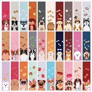 Lot de 30 marque-pages mignons pour chiens, jolies papeteries de lecture de chiots de dessin